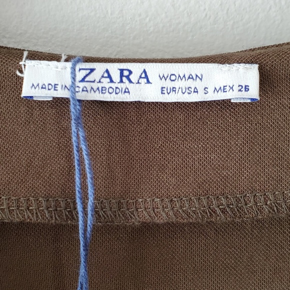 Zara Olive Shift Dress - Picture 3 of 5